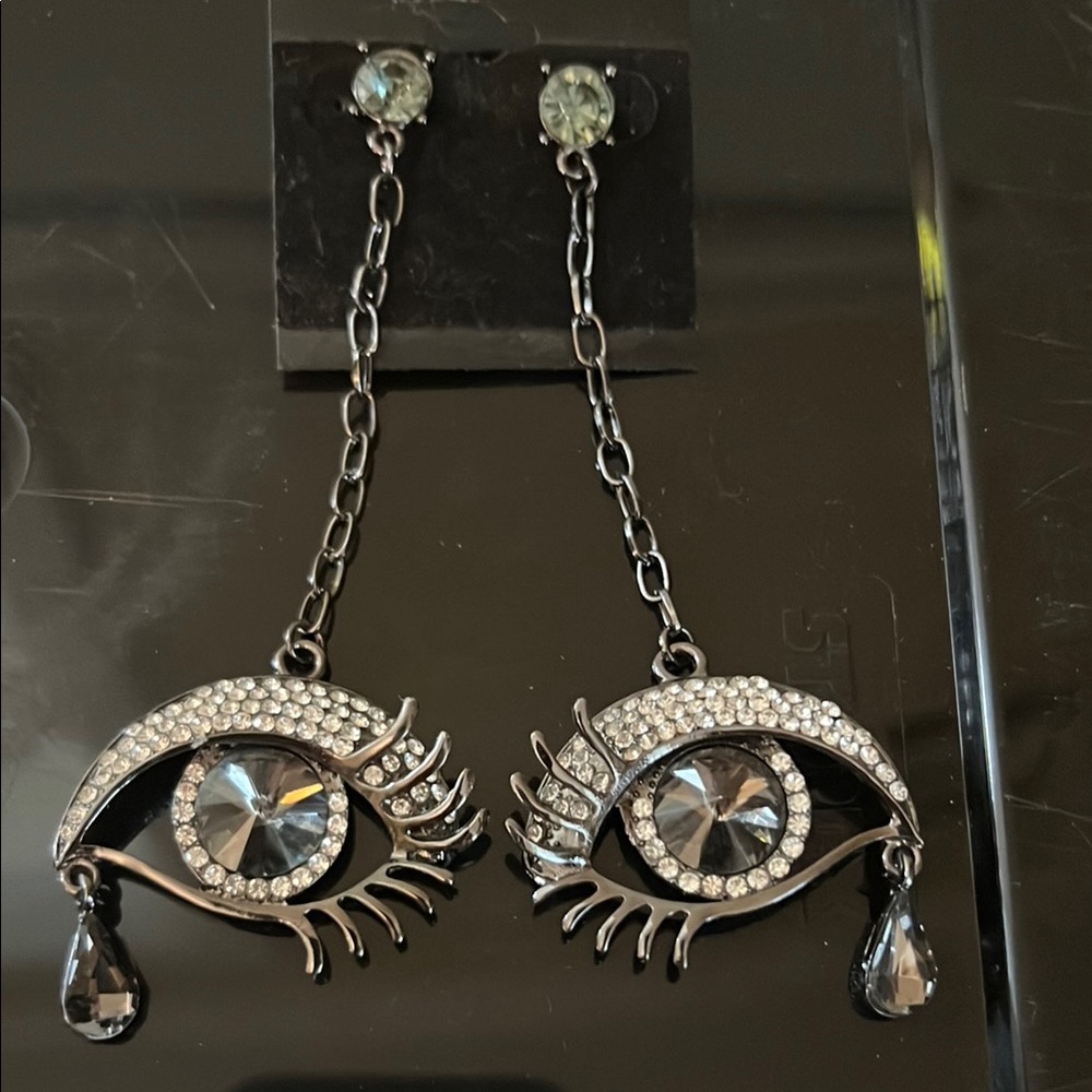 Silver Eye Earrings